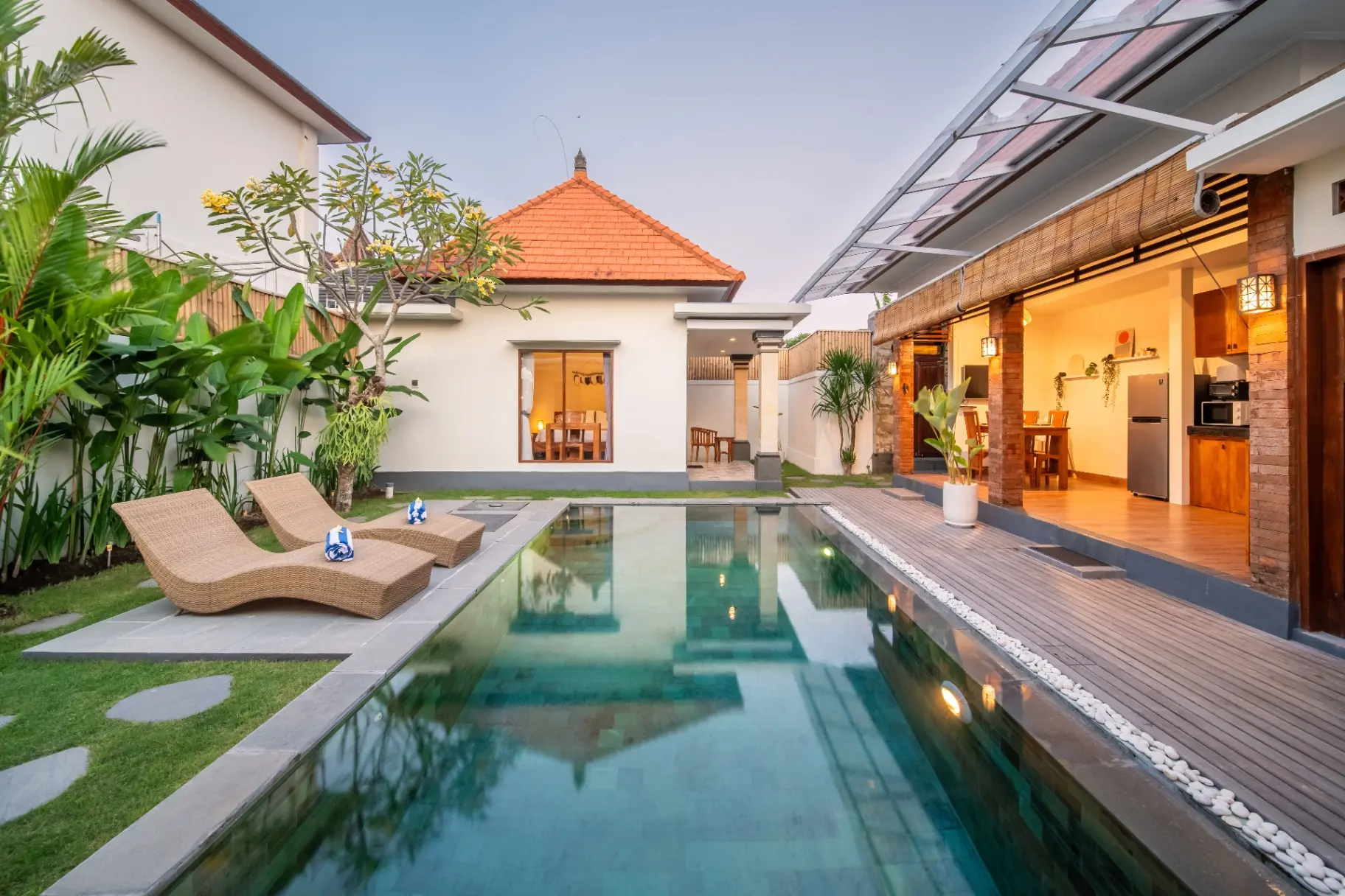 Peaceful Large Villa 3BR (big pool) 10min from Canggu