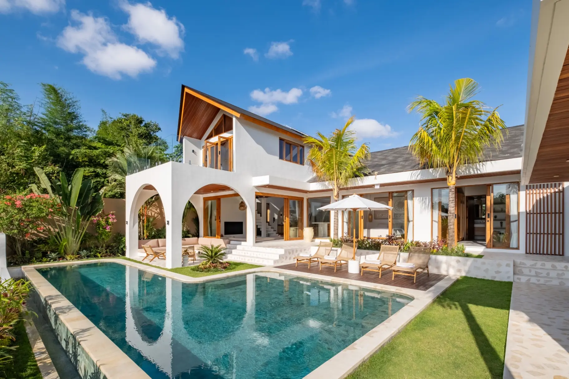 New luxury villa with jungle view big pool gym & office