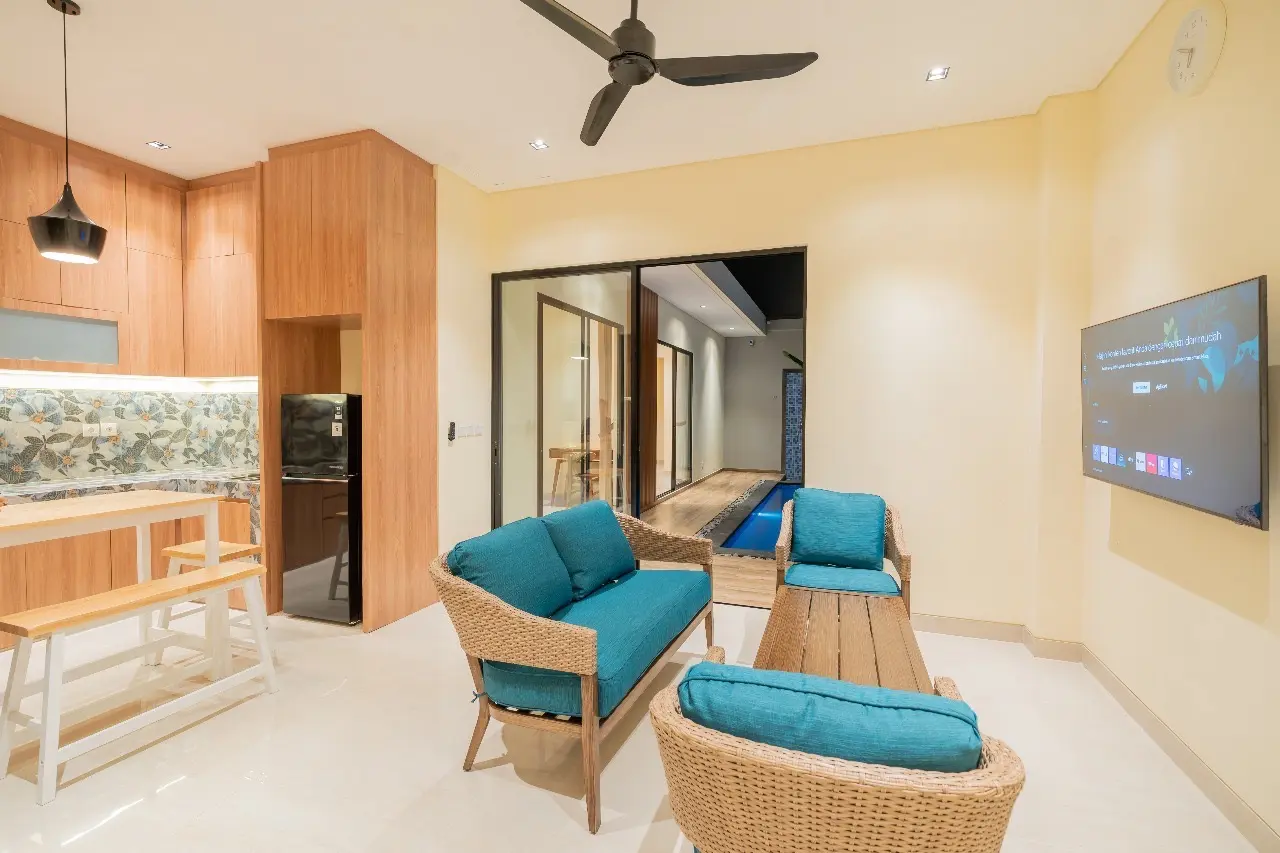 Brand New Villa 2 Bedroom with Private Pool in Pererenan 7 Minute Obsidian Gym — image 4