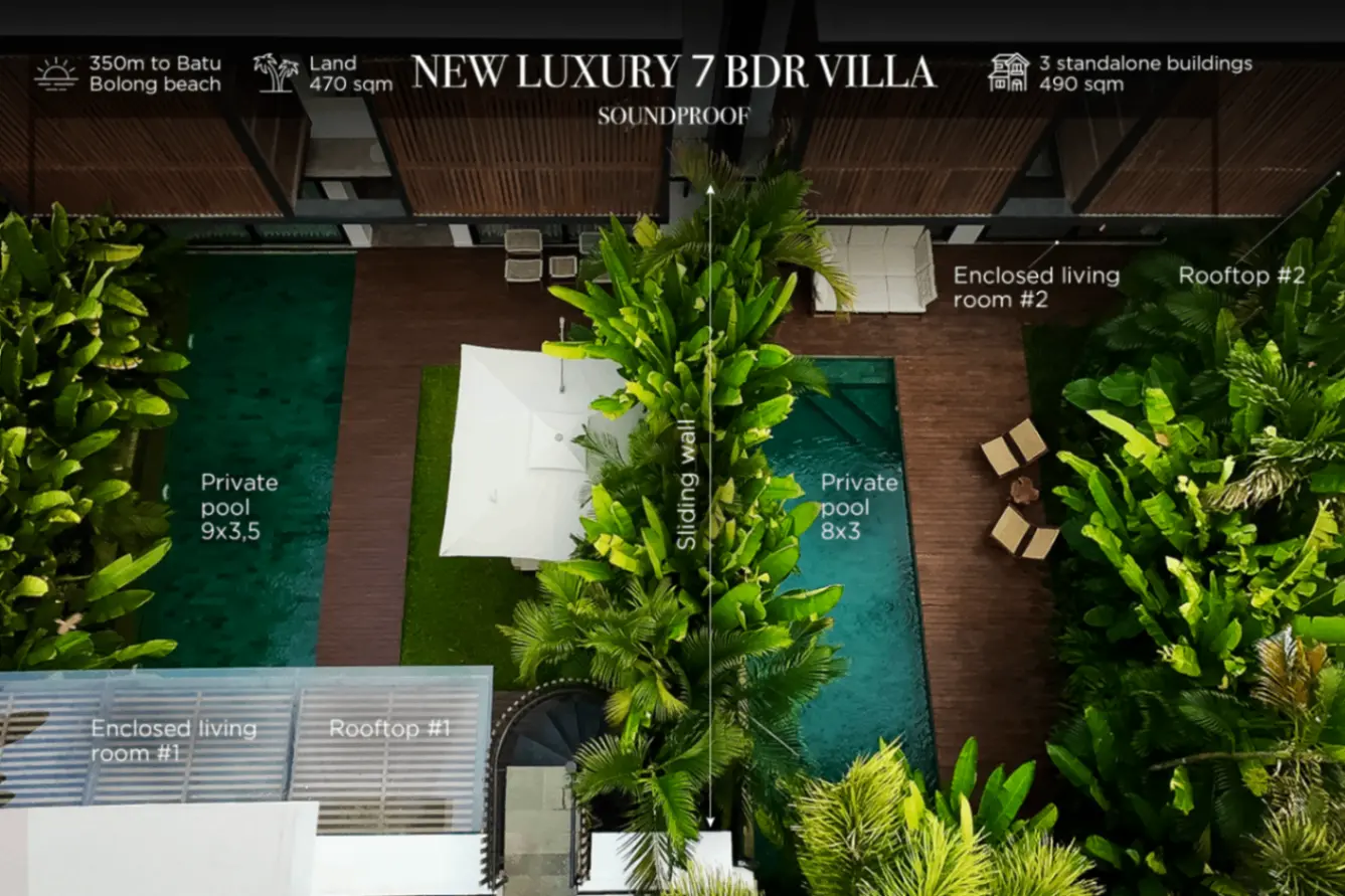 Premium 7-Bedroom Villa – next to Batu Bolong beach Canggu