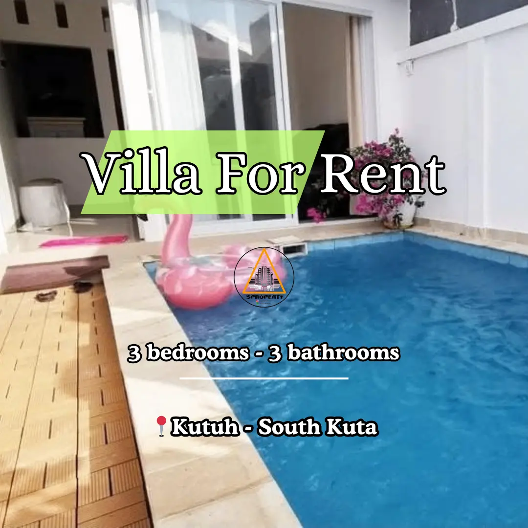 Fully furnished house semi villa for rent in Kutuh South Kuta Badung.