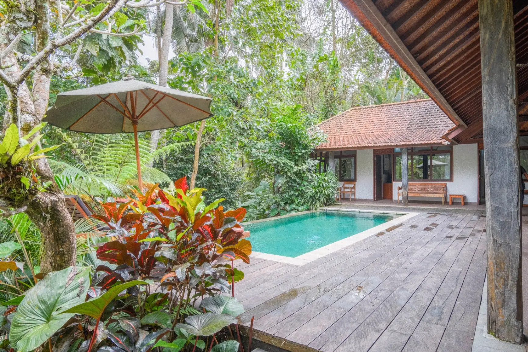 For Rent-3 bedrooms villa with private pool & jungle view in Kenderan Ubud — image 1