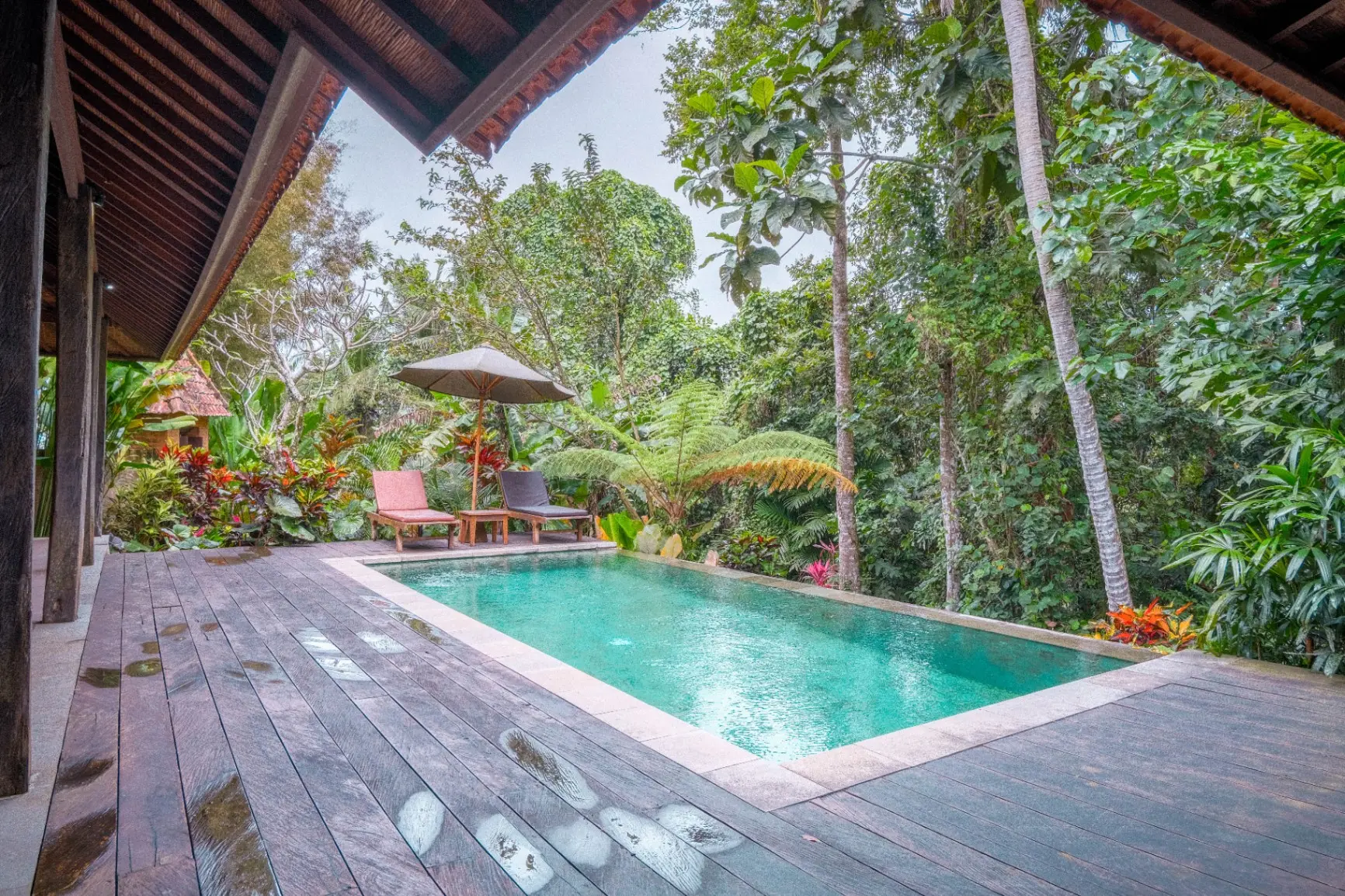 For Rent-3 bedrooms villa with private pool & jungle view in Kenderan Ubud