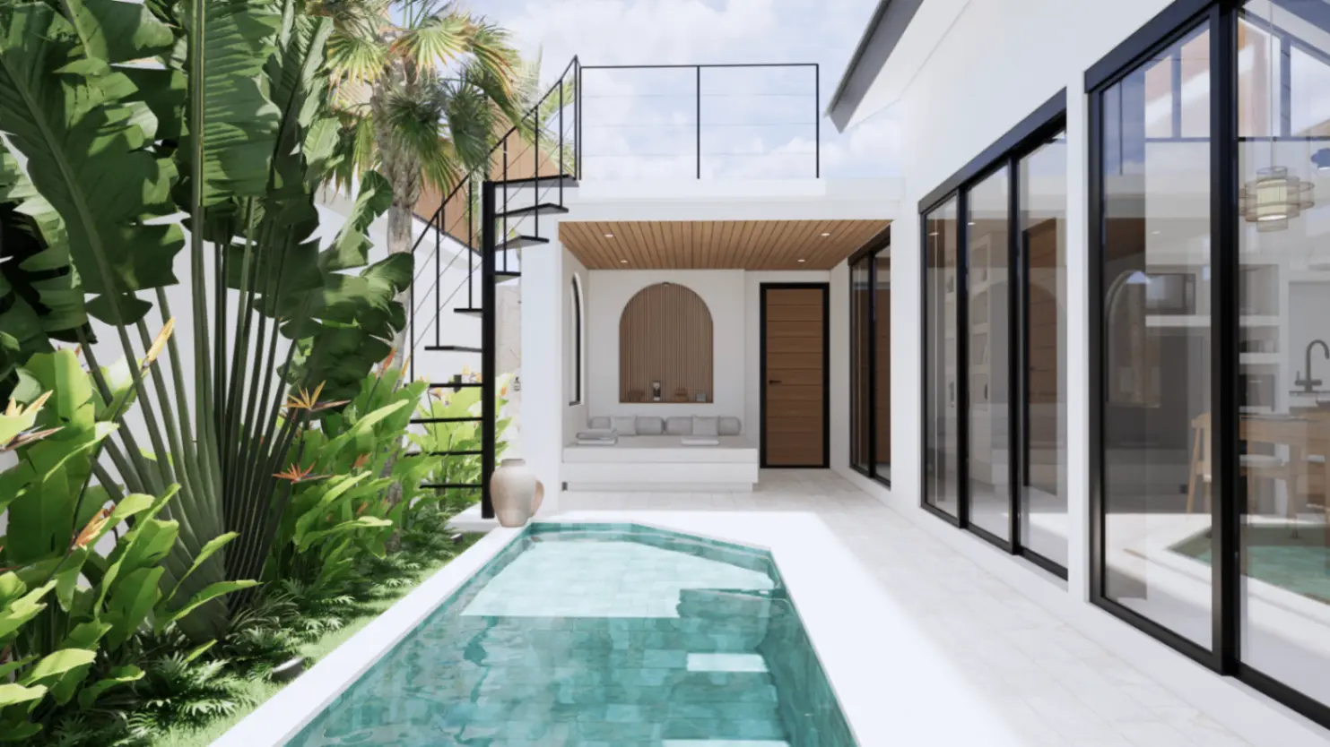 1-Bedroom Villa with Rooftop Cabana in Cepaka — image 1