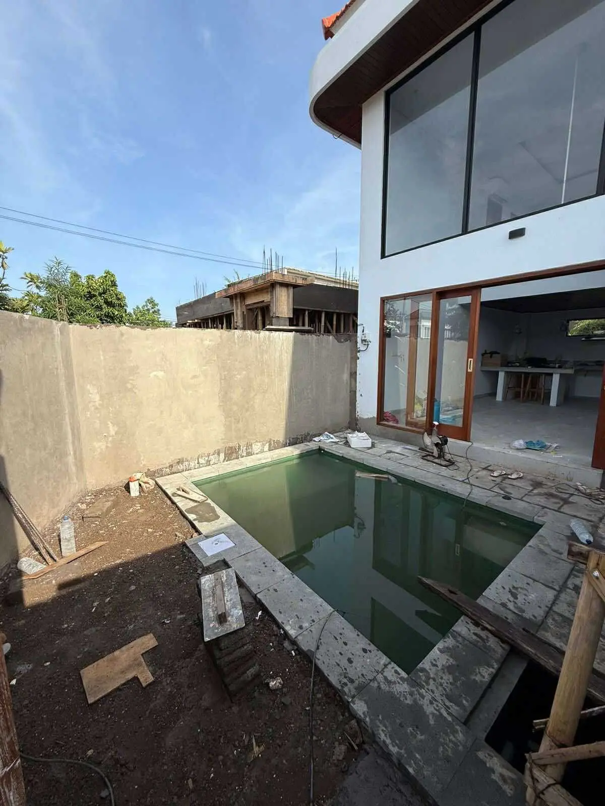 Mezzanine bedroom private pool and a small terrace