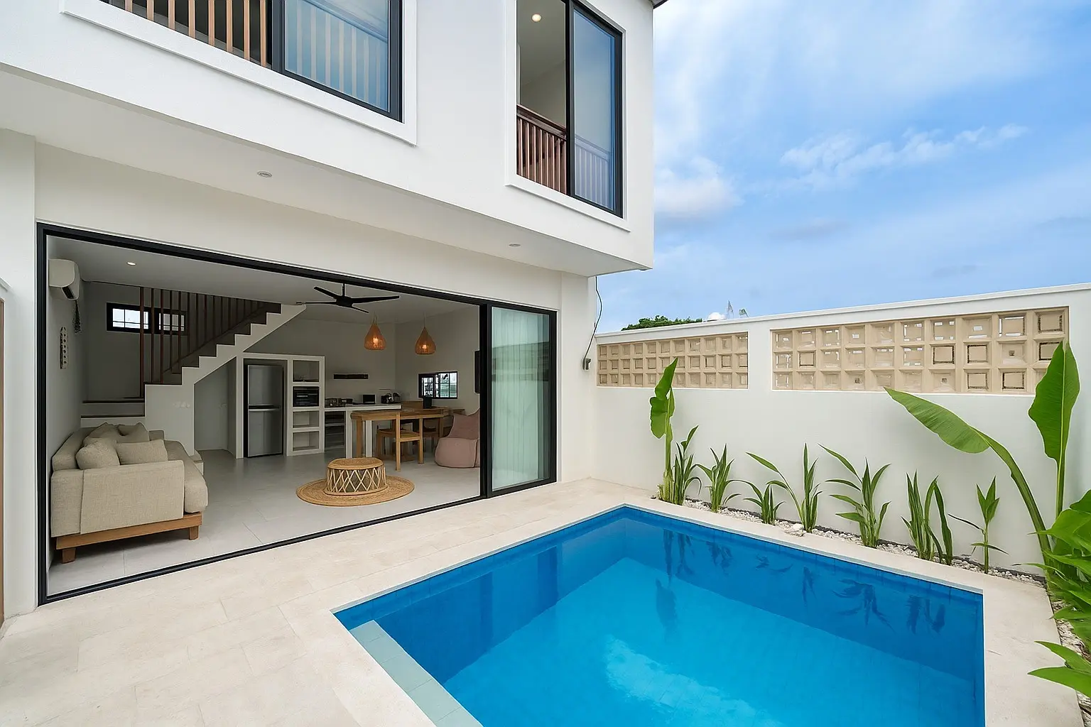 2BR Tropical Modern Villas w/ Ocean & Rice Field Views