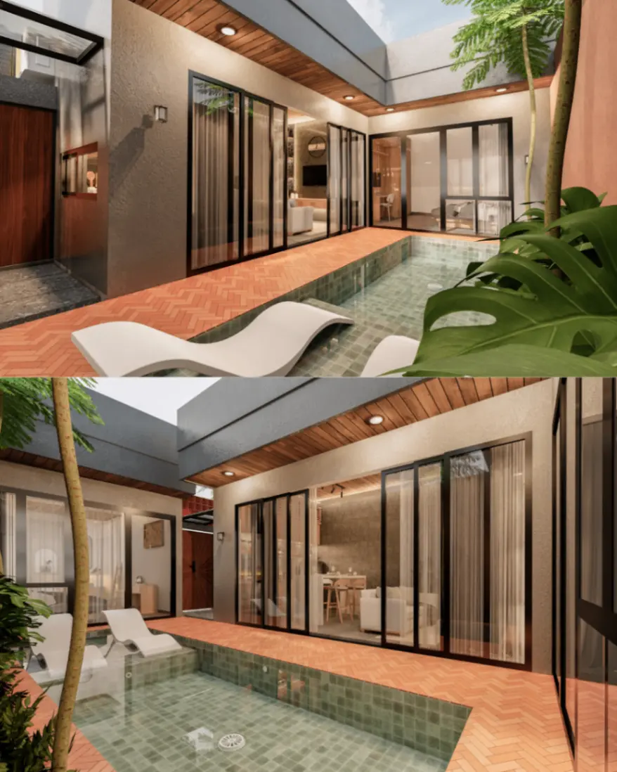 2 Bedroom Villa with Tropical Contemporary style in Kedonganan ( Near airport ) — image 1
