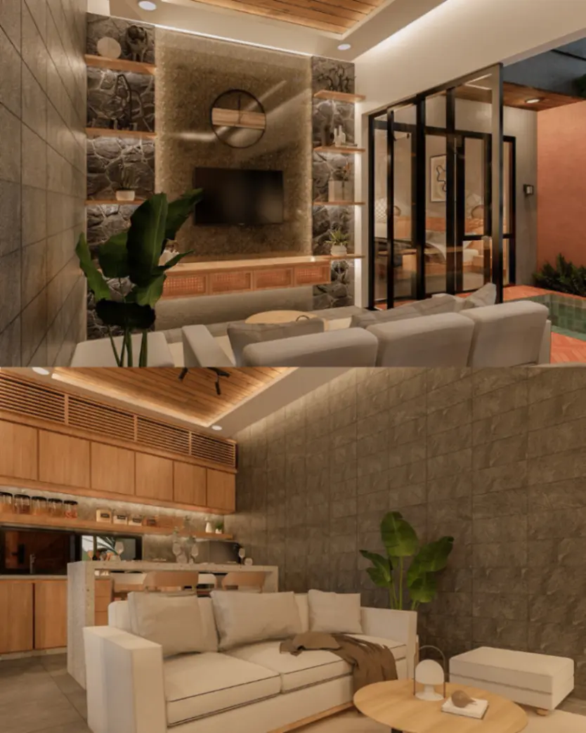 2 Bedroom Villa with Tropical Contemporary style in Kedonganan ( Near airport ) — image 4