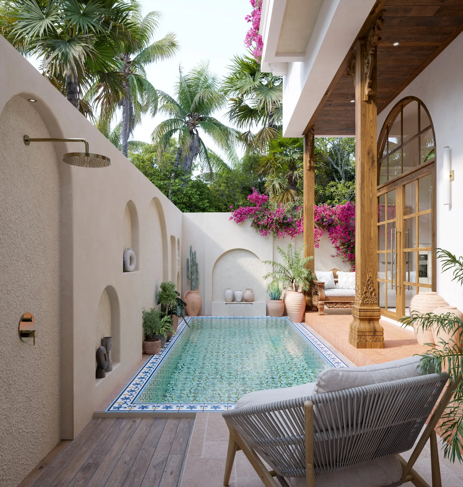 1-Bedroom Artistic Villa with Spanish–Javanese Fusion in Bingin (B-UL07) — image 1