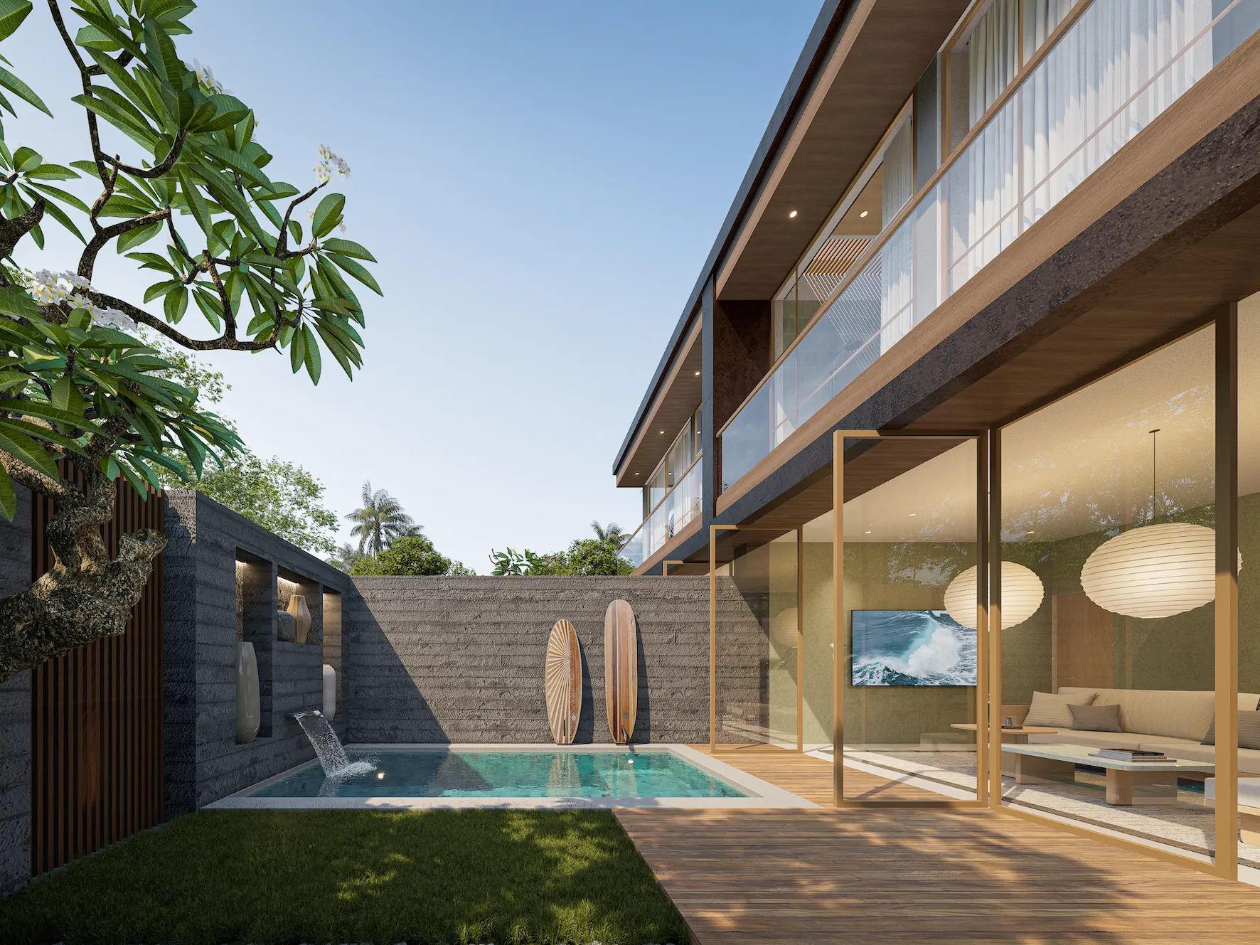 2-Bedroom Beachside Villa with Upper-Floor Ocean Views in Cemagi (B-CE05) — image 2