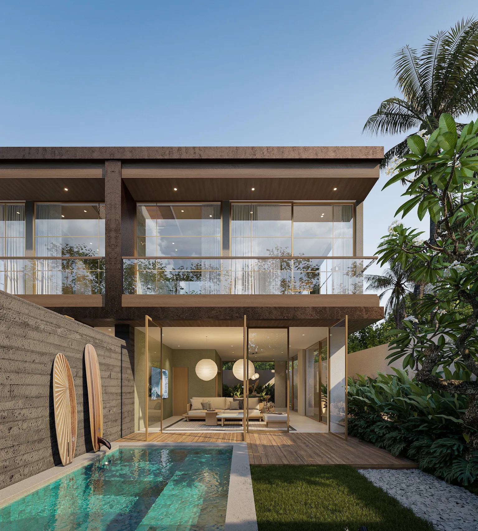 2-Bedroom Beachside Villa with Upper-Floor Ocean Views in Cemagi (B-CE05) — image 1