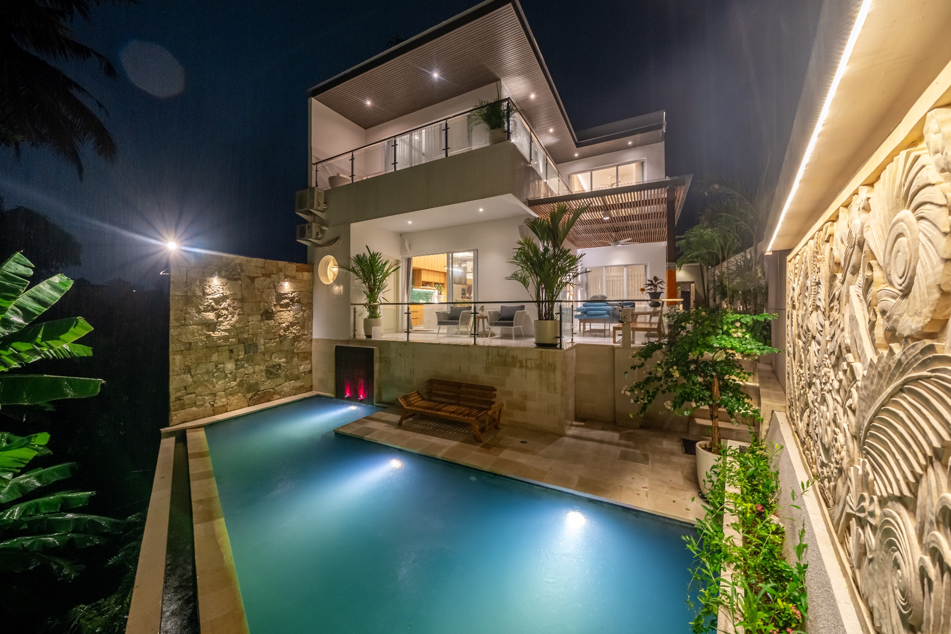 Designer Modern 4BR Bali Villa | Infinity Pool | Rooftop Bar | Rice Field Views — image 2