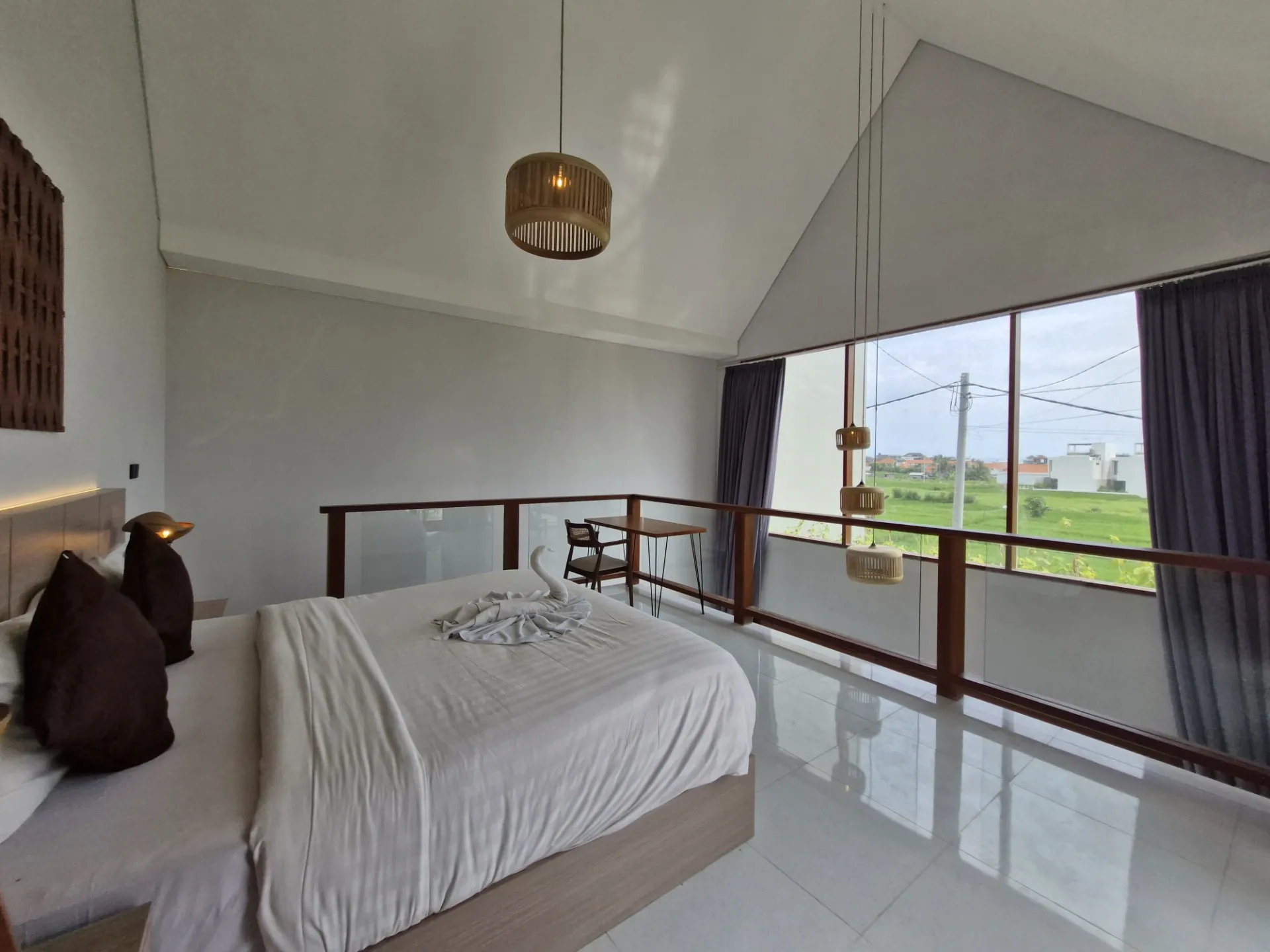 villa for rent cemagi rice field