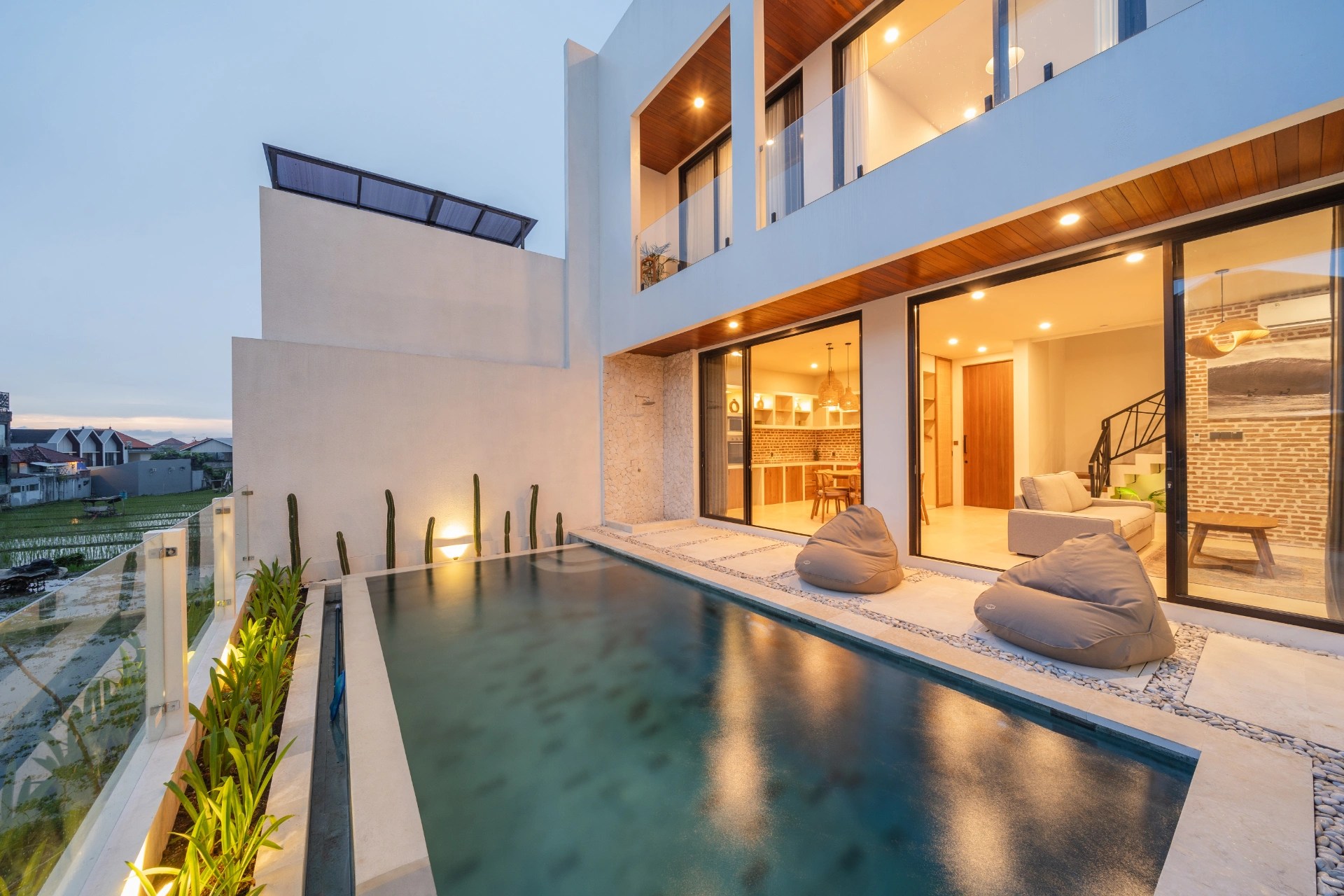 3 bedroom brand new luxury villa in Canggu with rice field view