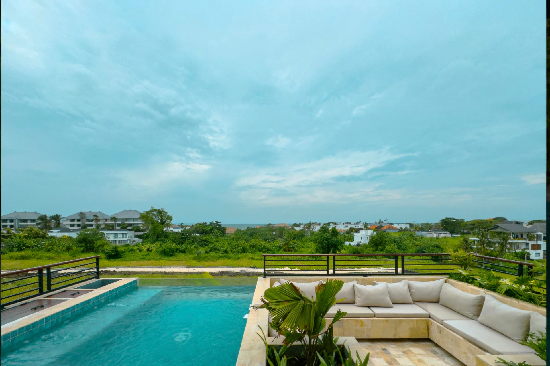 Ocean View New Premium 4BR Beach Villa with Rooftop Pererenan
