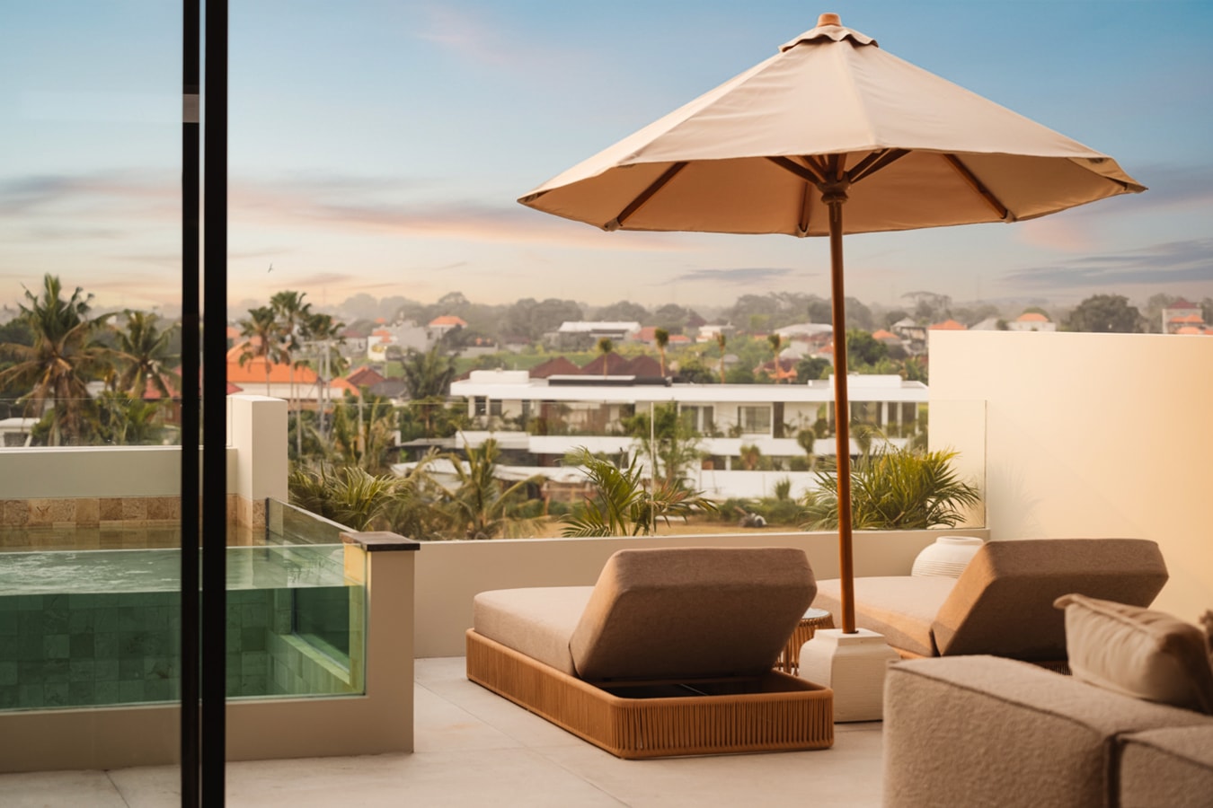 2BR Tranquil Luxury Penthouse | Rice Field & Pool in Canggu, Bali