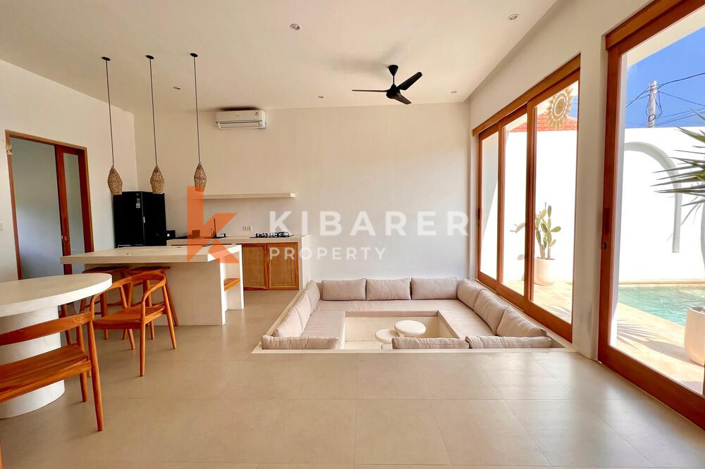 Brand New Mediterranean Three Bedroom Enclosed Livingroom Villa Set in Pererenan — image 1