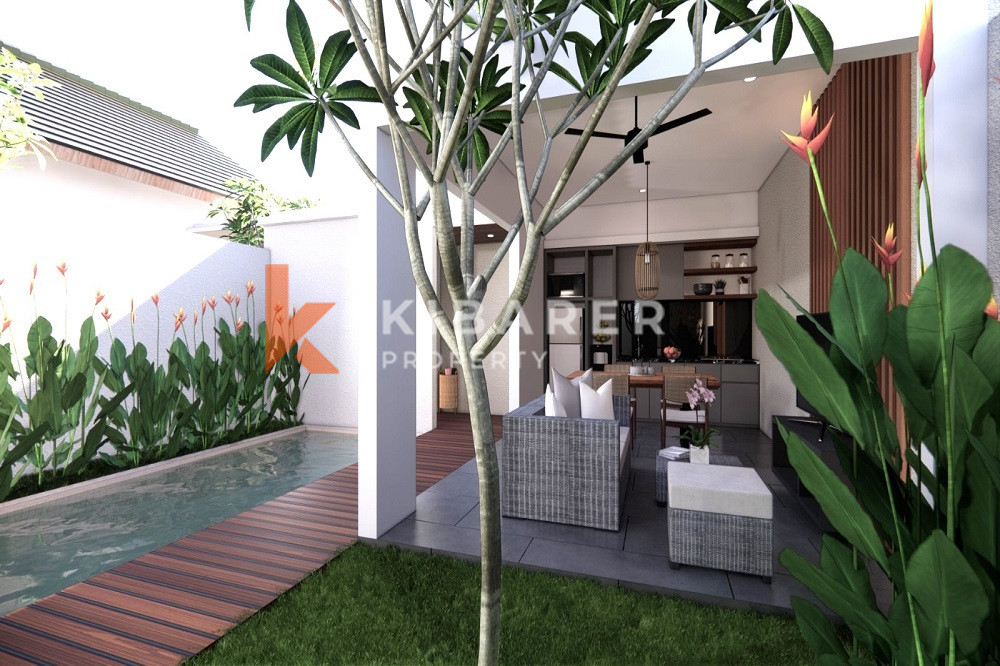 New Modern Style One-Bedroom Open Living Room Villa in Munggu Area