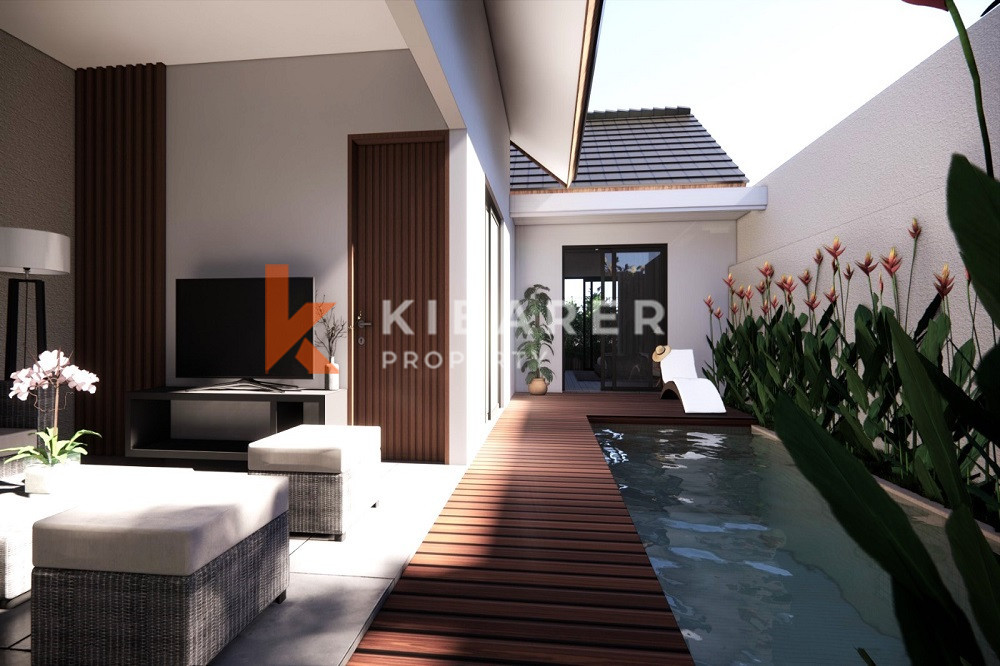 New Two-Bedroom Open Living Room Villa in Munggu Area