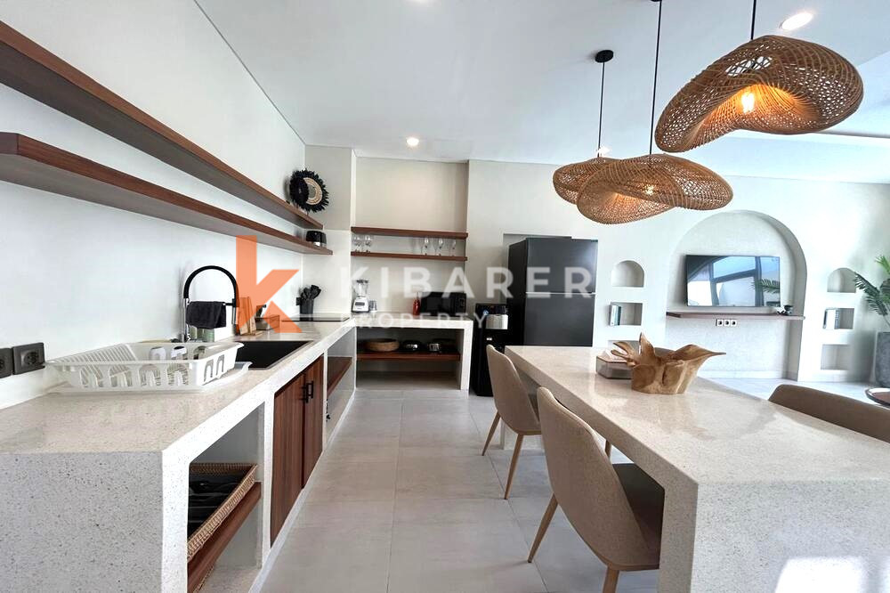 Stunning Three Bedroom Enclosed Livingroom Mediterranean Touches Villa Located in Pererenan — image 10