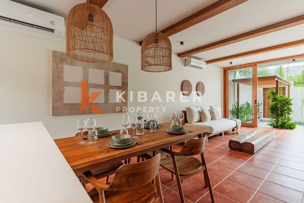 Chic Two Bedroom Enclosed Living Room Minimalist Villa in Canggu — image 17