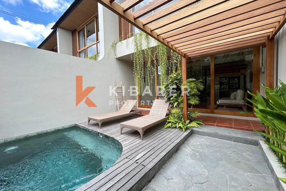 Chic Two Bedroom Enclosed Living Room Minimalist Villa in Canggu — image 2