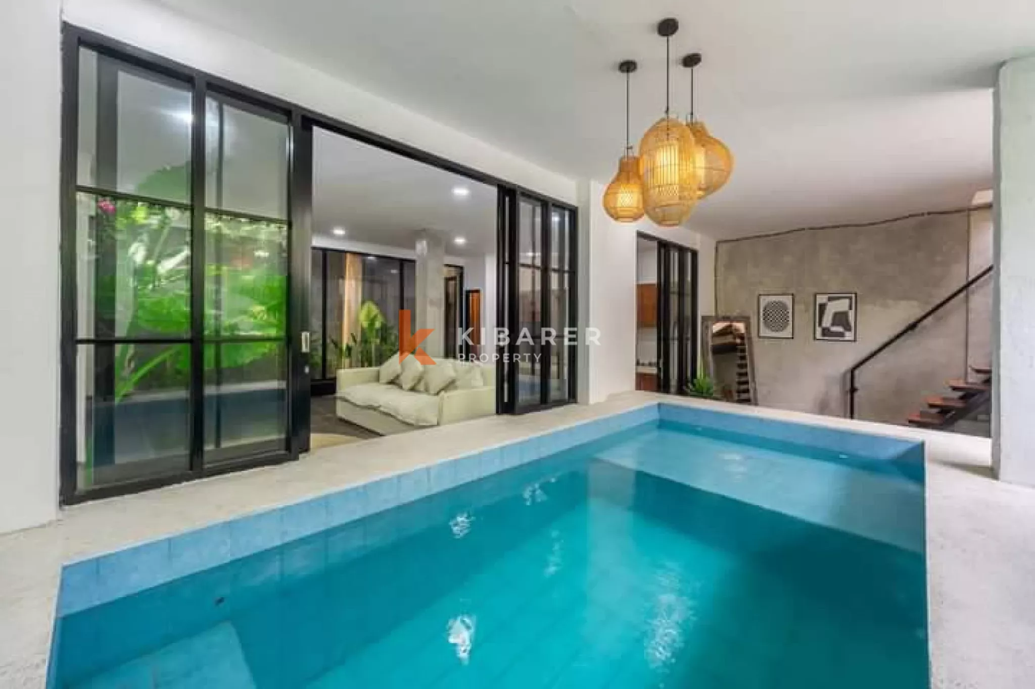 Industrial Style Villa with One Bedroom and Enclosed Living Area in Berawa