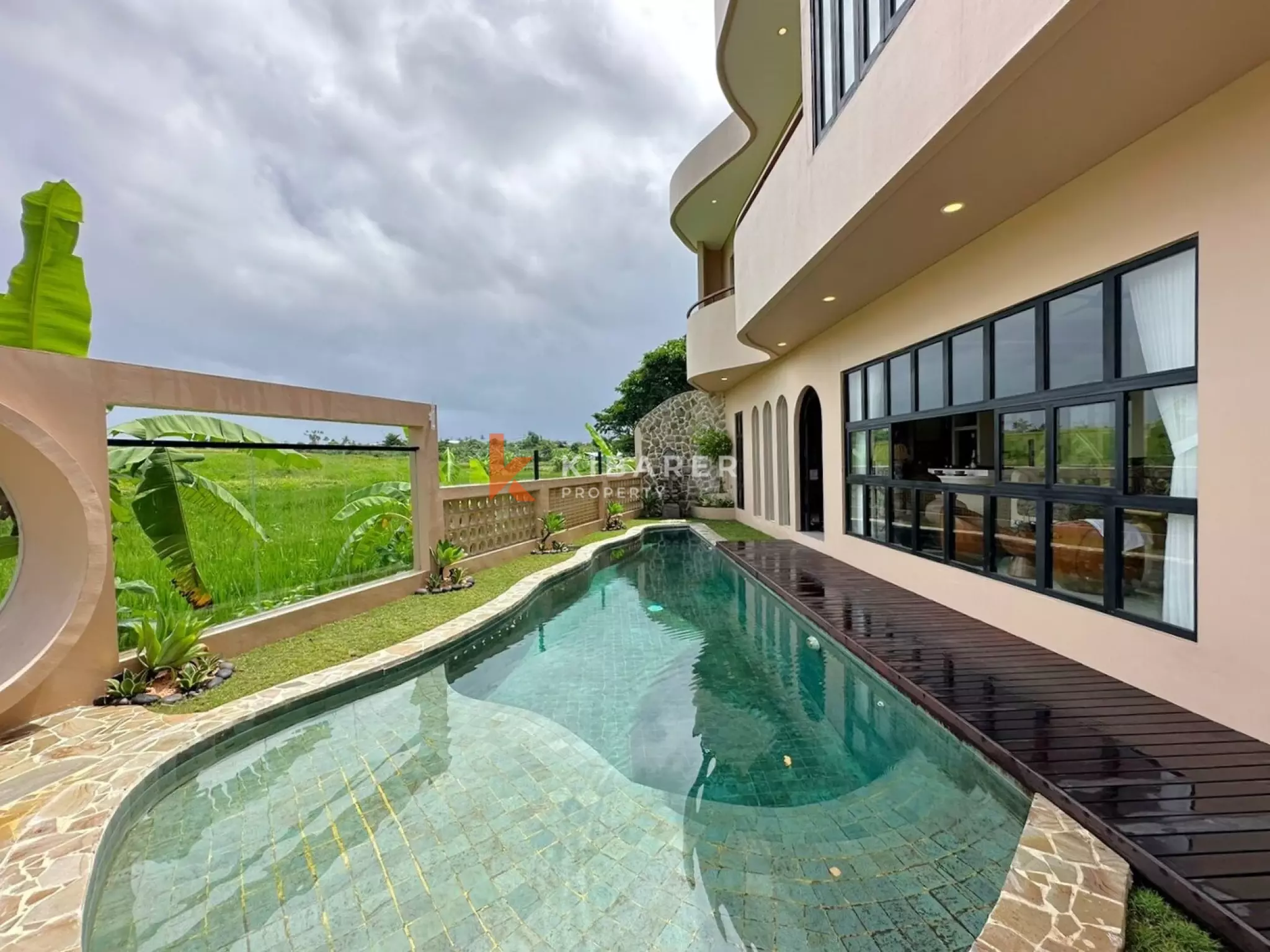 Escape to Nature Three Bedroom Villa with Rice Field Views