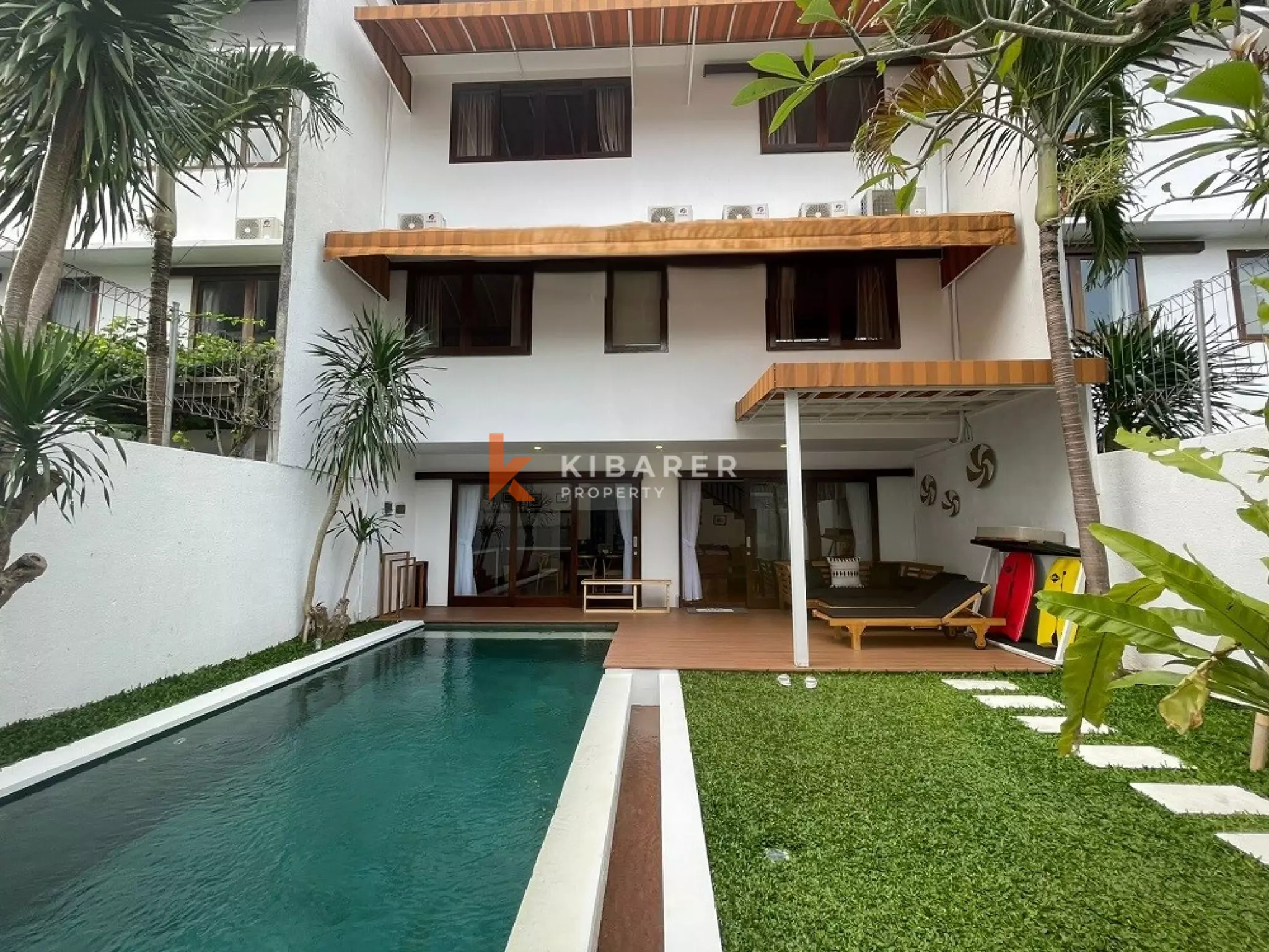 Recently Renovated Three-Bedroom Villa Within Walking Distance to Canggu Beach