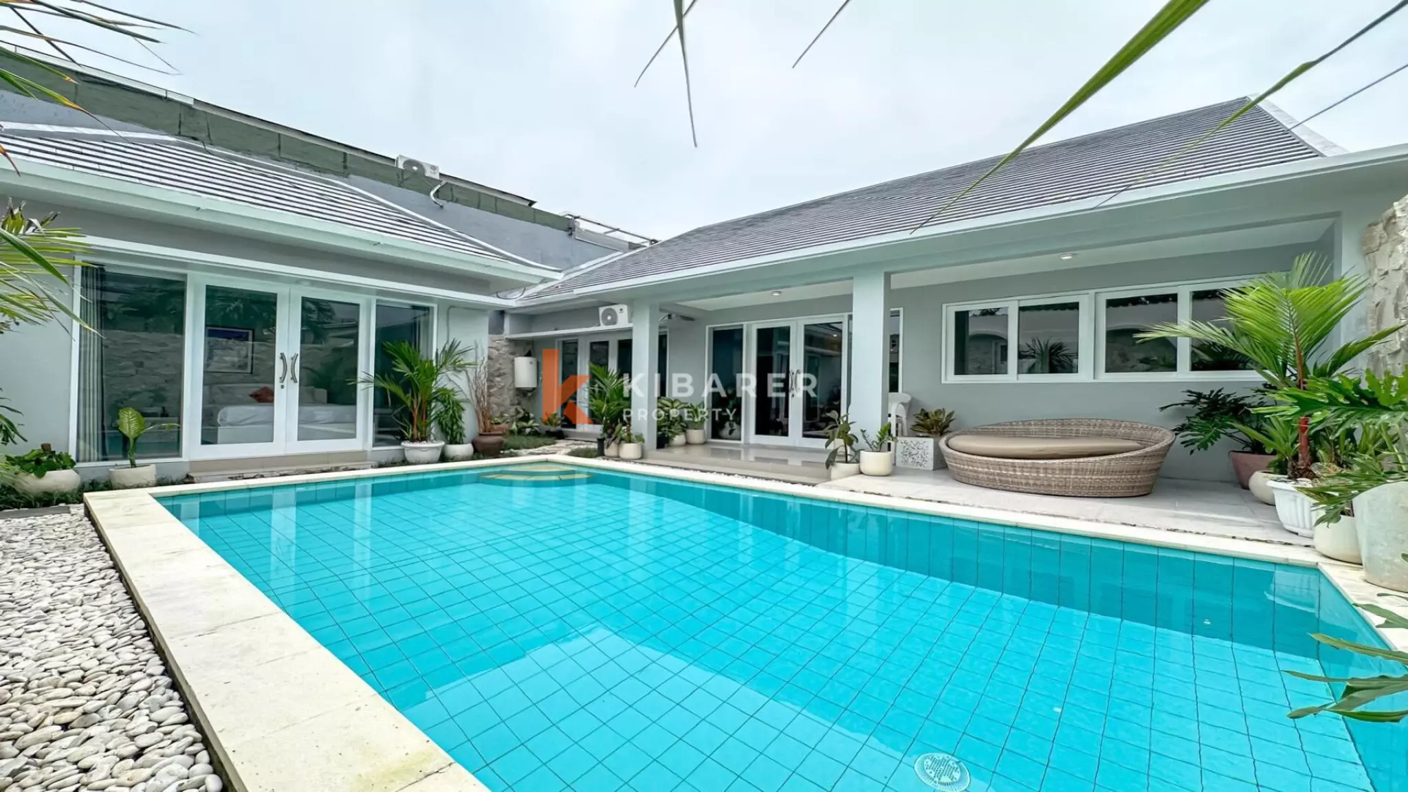 Charming Three-Bedroom Villa with Private Pool and Enclosed Living Area in Canggu