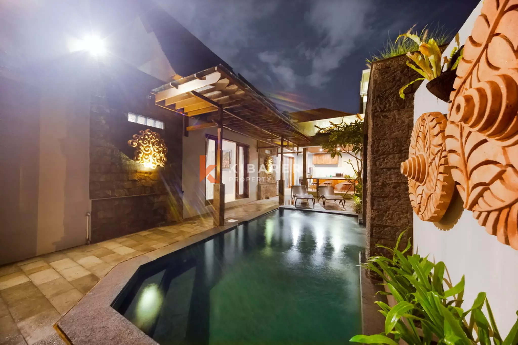 Balinesia Two-Bedroom Pool Villa Open Living Room Situated in Seminyak