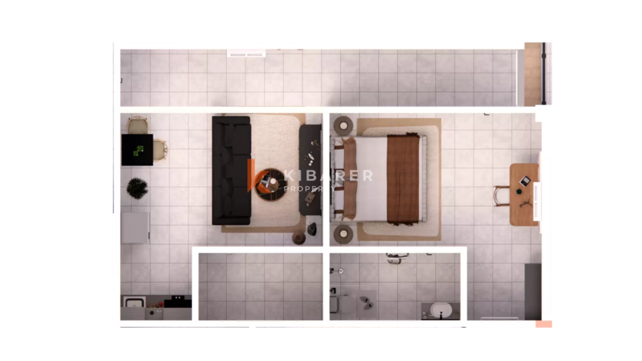 Abstract Modern Concept Fully Furnished One-Bedroom Apartment Situated in Seminyak Area — image 5