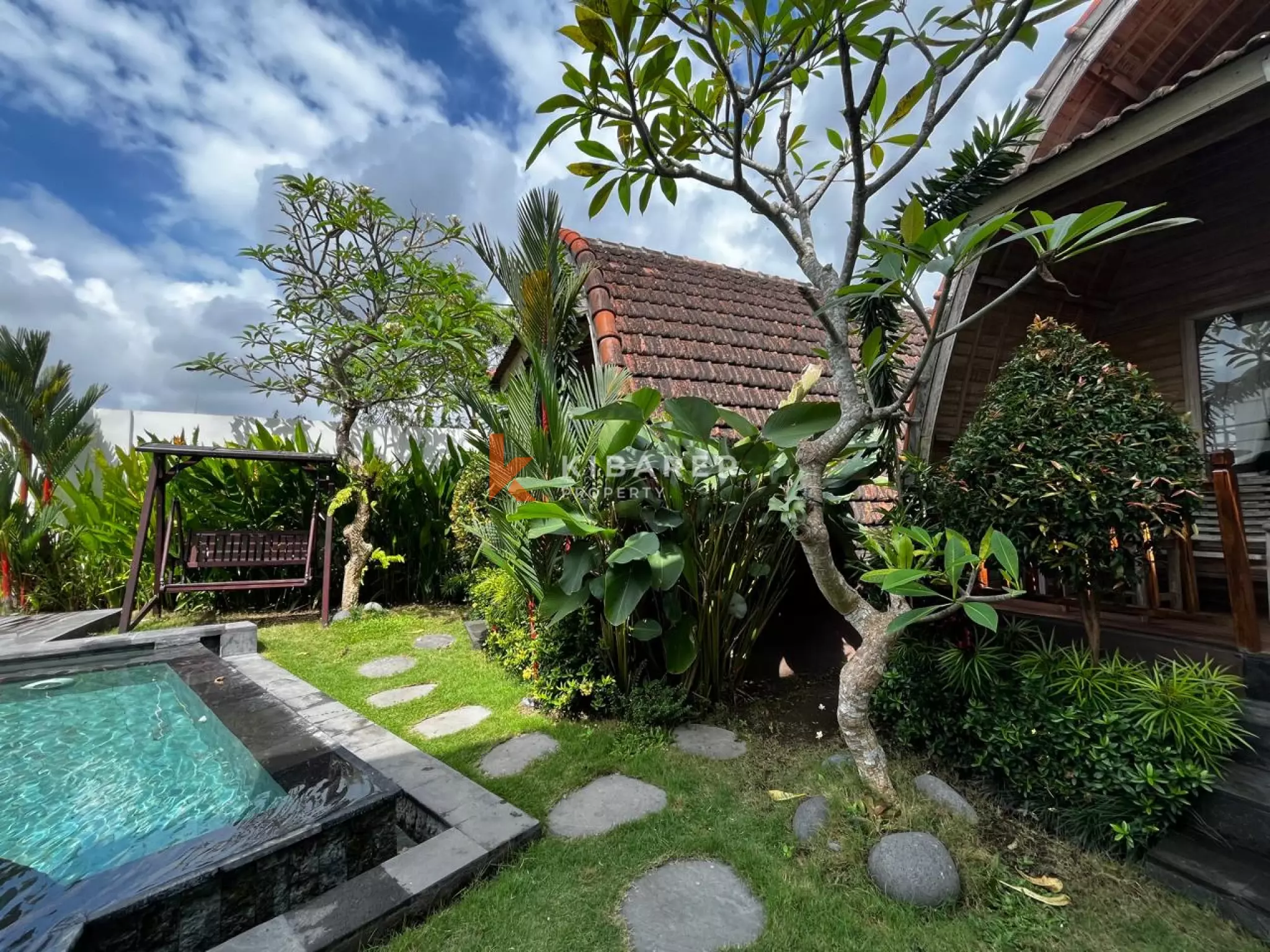 Mixed Style Two Bedroom Villa with Garden and Ricefield view in Canggu — image 1