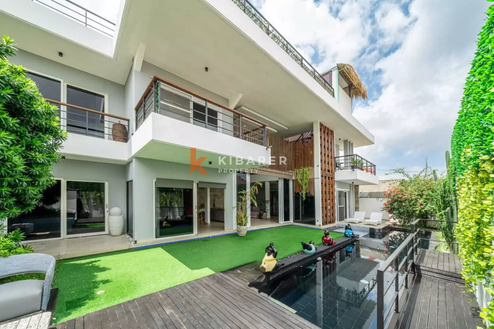 Three Bedroom Canggu Lifestyle Villa with Rooftop Terrace & Gym