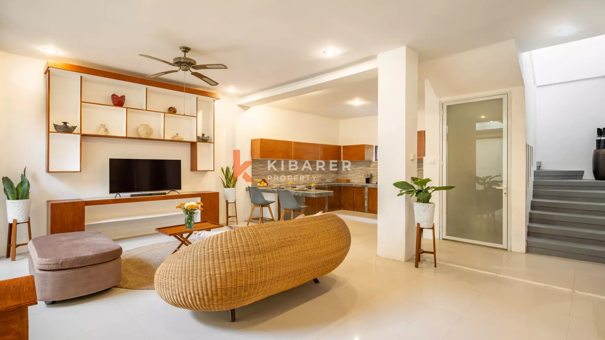 Timeless Balinese Two-Bedroom Enclosed Living Room in Kerobokan — image 7