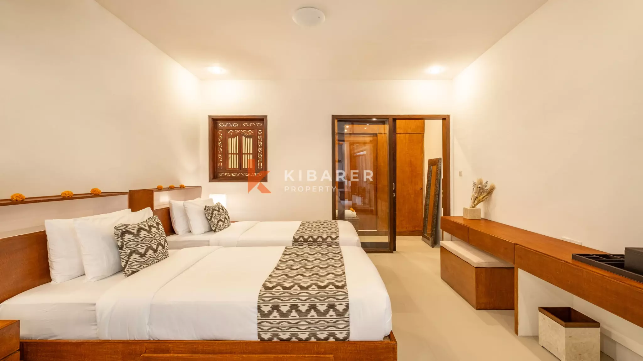 Timeless Balinese Two-Bedroom Enclosed Living Room in Kerobokan — image 16