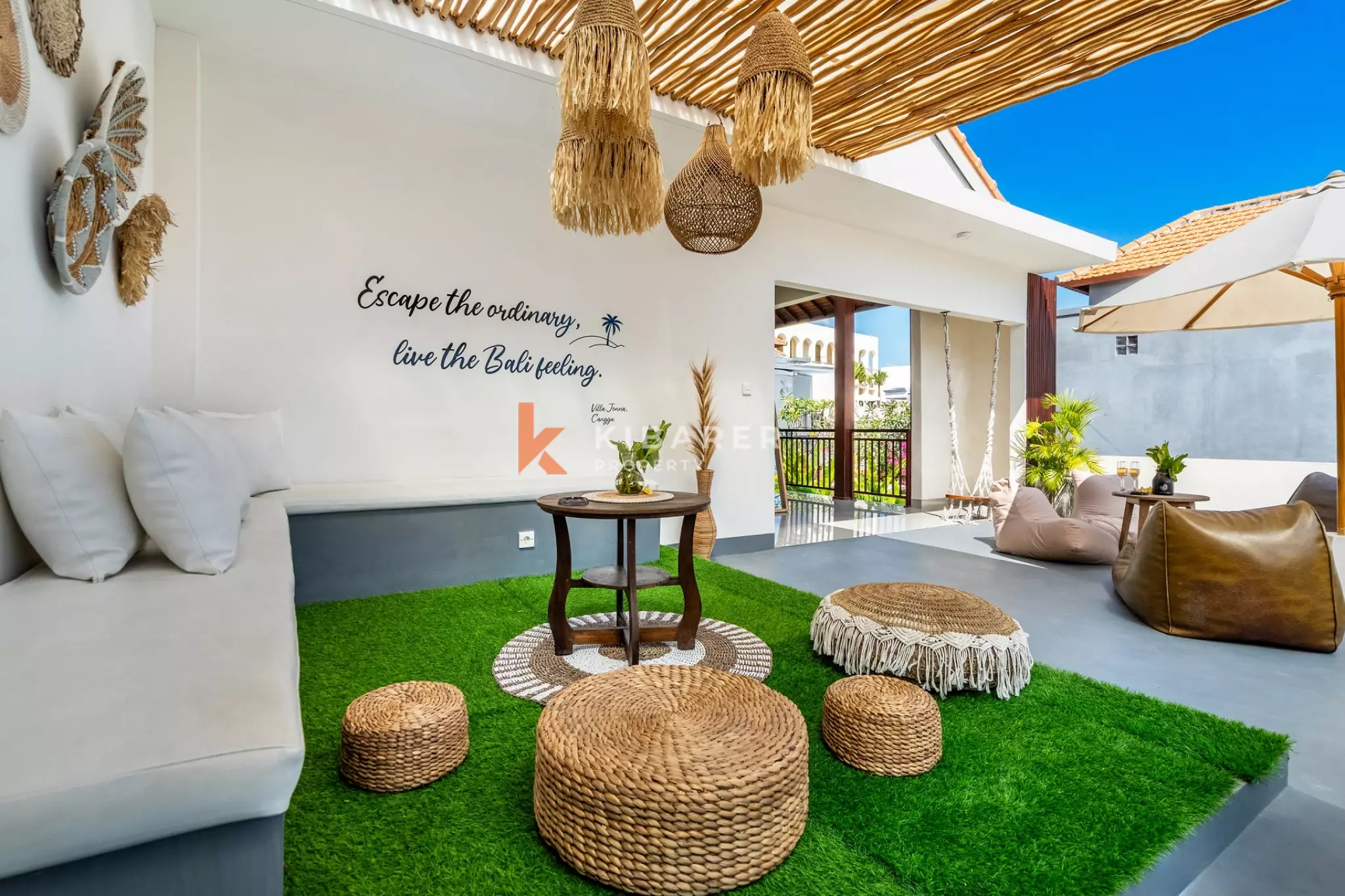 Boho-Chic Four-Bedrooms Enclosed Living Villa Steps from Echo Beach Canggu — image 16