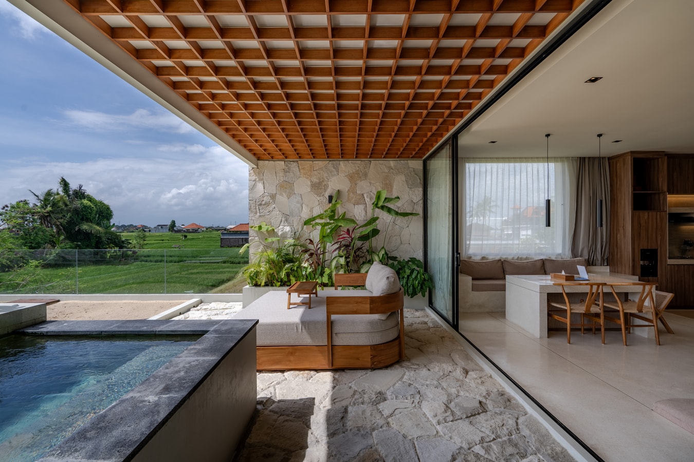 Luxe 1BR Canggu Studio | Rice Fields Pool Balcony in Canggu, Bali