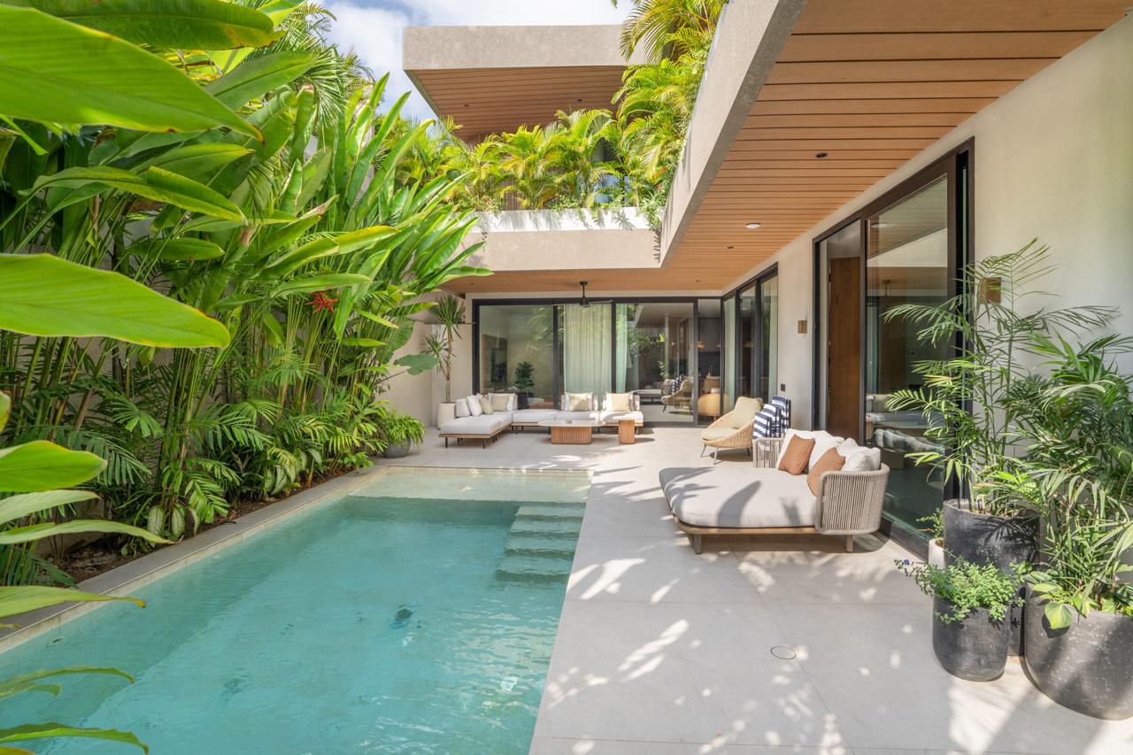 Elegant 4-Bedroom Riverside Villa for Monthly Rent in Pererenan