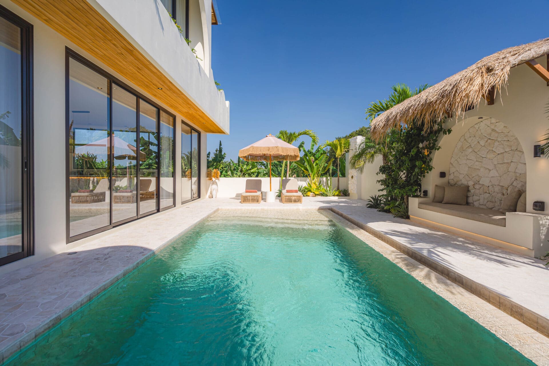 Rice Field Villa with Private Rooftop & Wellness Area in Munggu