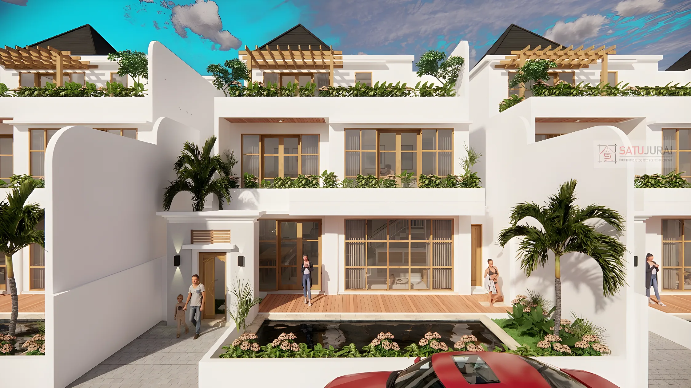 Modern 3-Storey Villa with Panoramic Views for Leasehold in Seseh, Bali — image 2