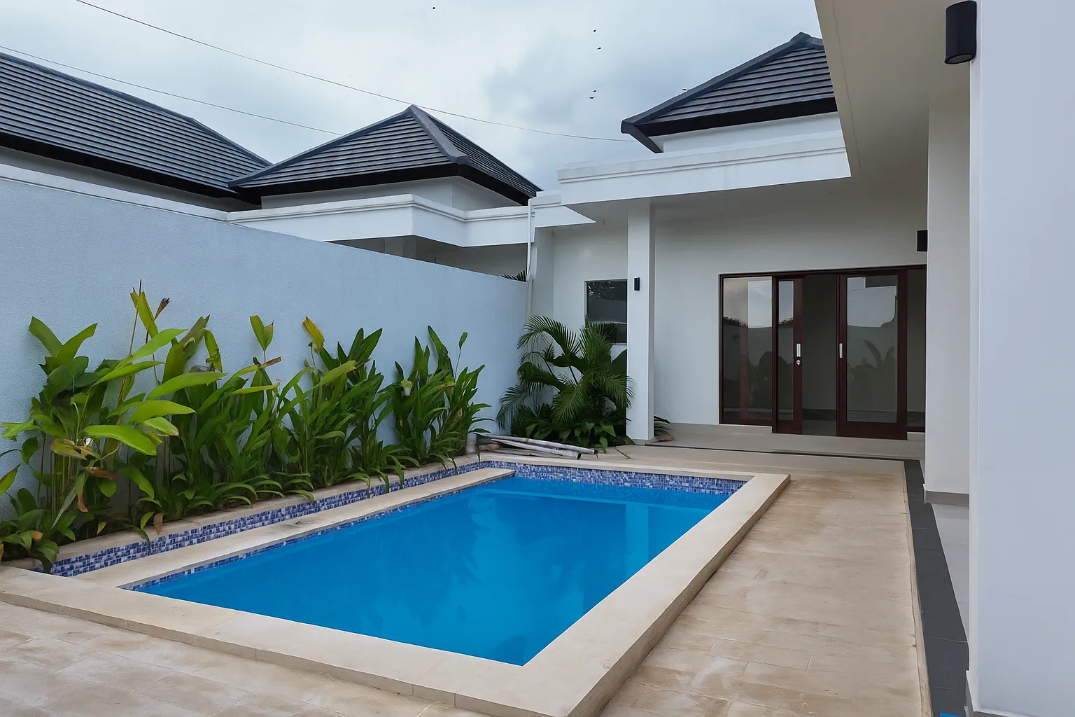 Modern 2-Bedroom Villa with Rice Field View for Long-Term Rent in Canggu — image 2