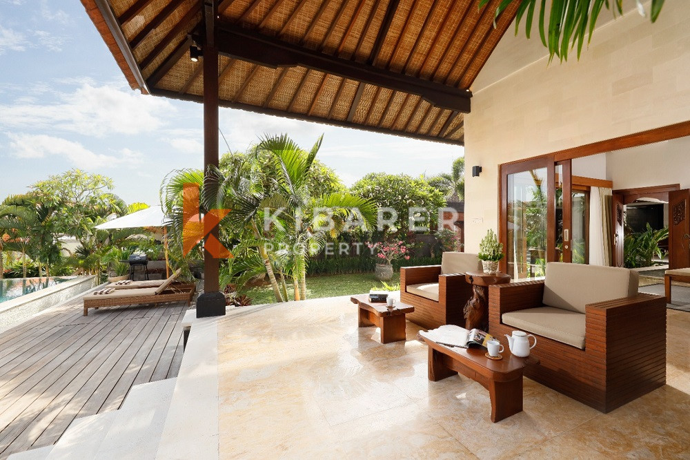 Epitome of Luxury Rustic Charm Three-Bedroom Enclosed Living Room Villa Situated in Canggu — image 9