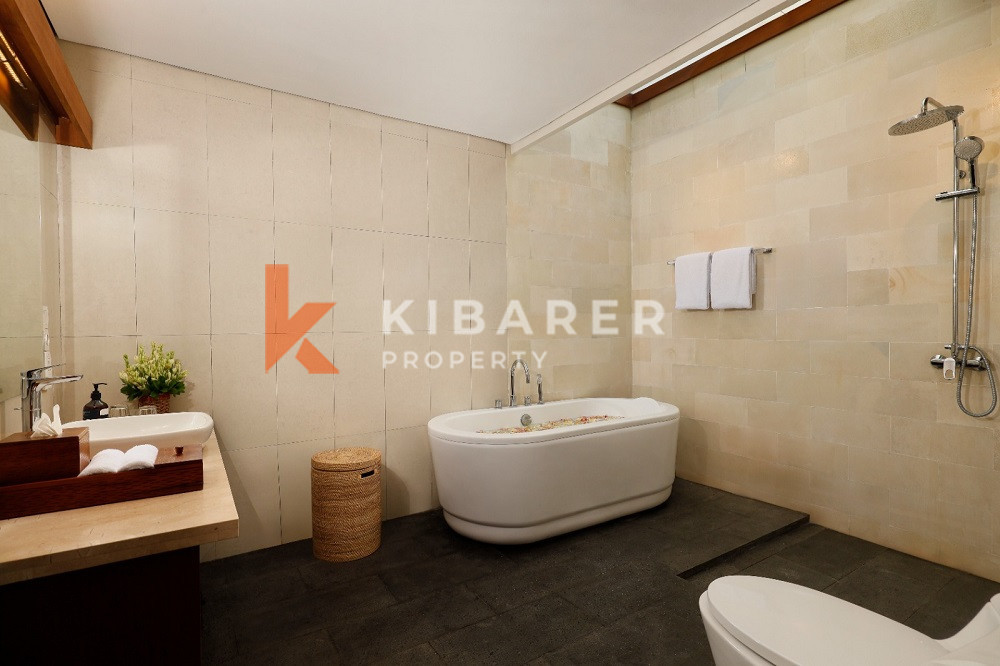 Spacious Luxury Rustic Charm Nine-Bedroom Enclosed Living Room Villa Situated in Canggu — image 17
