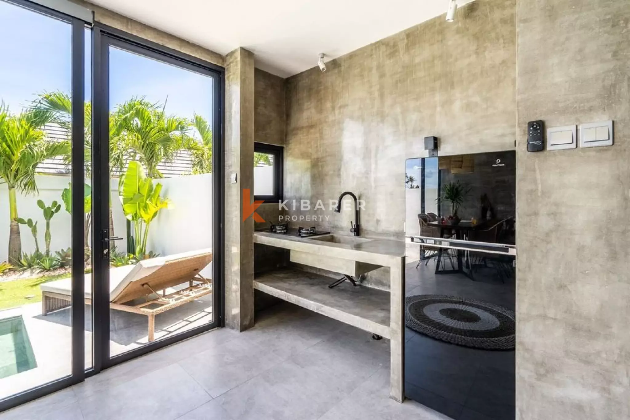 Concrete Fully Furnished Two-Bedrooms Enclosed Living Villa Situated in Pererenan Area — image 4