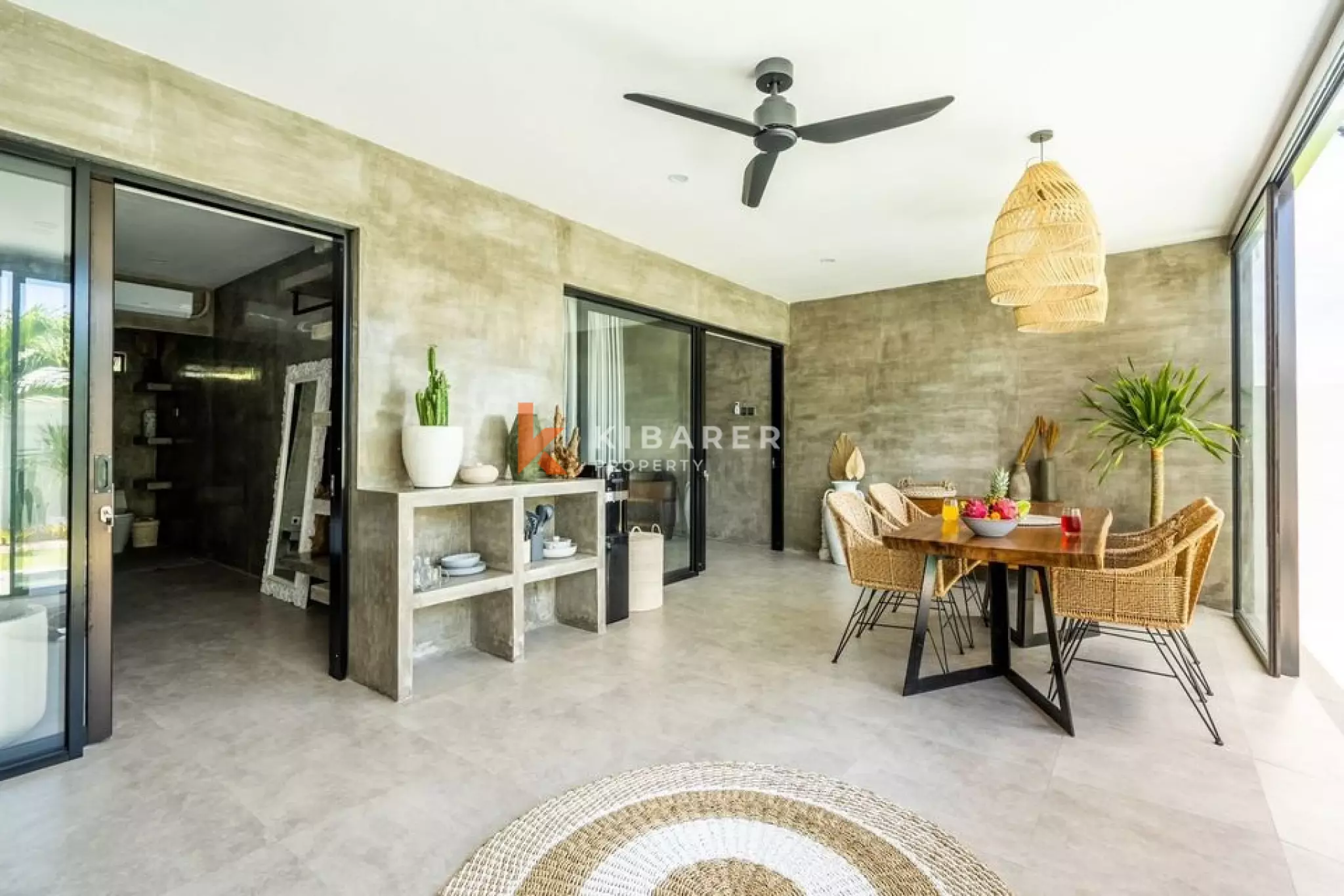 Concrete Fully Furnished Two-Bedrooms Enclosed Living Villa Situated in Pererenan Area — image 3