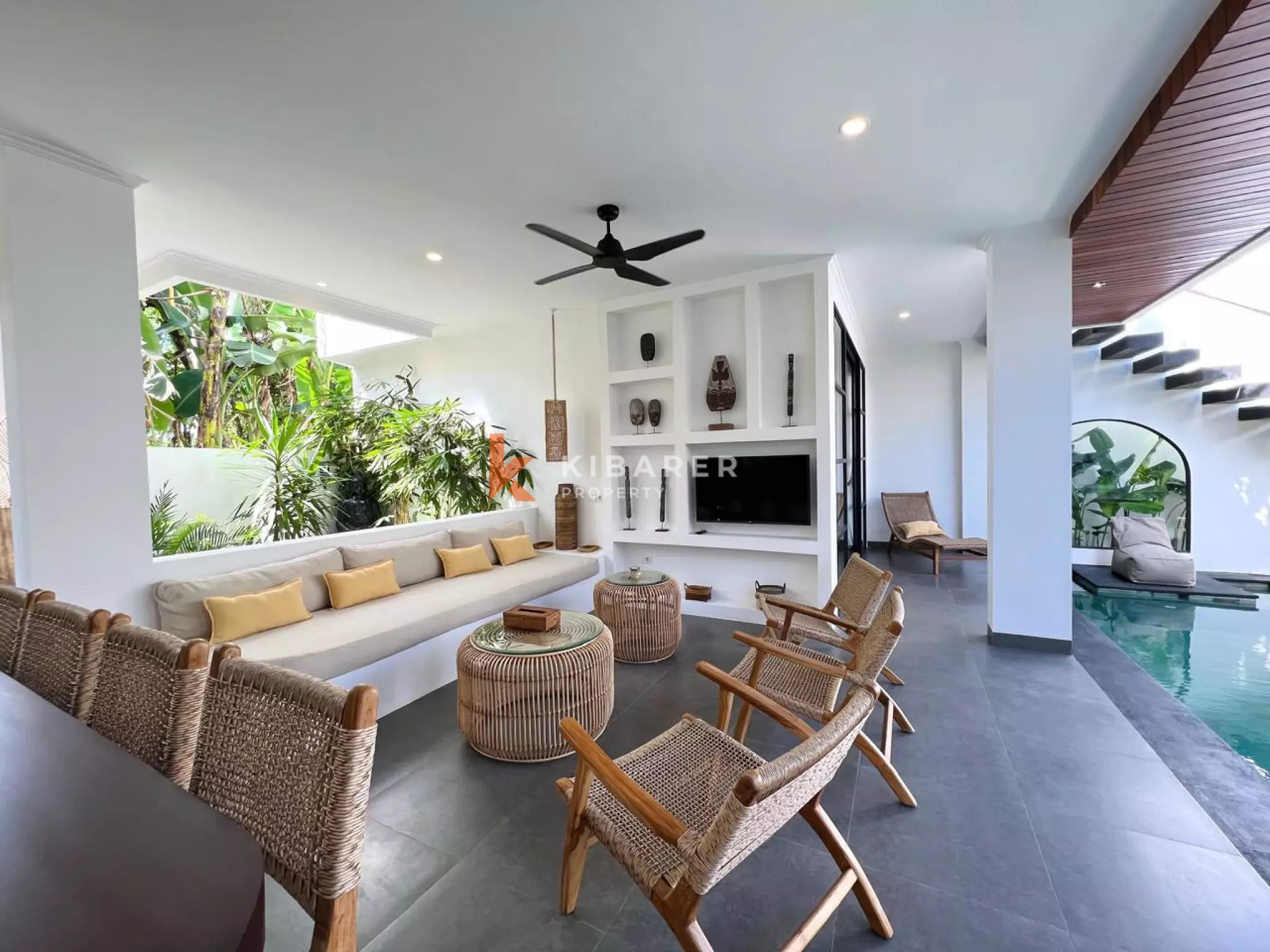 Three-Bedroom Tropical Modern Style Villa with Open Living Room & Rooftop Terrace in Tumbak Bayuh — image 6