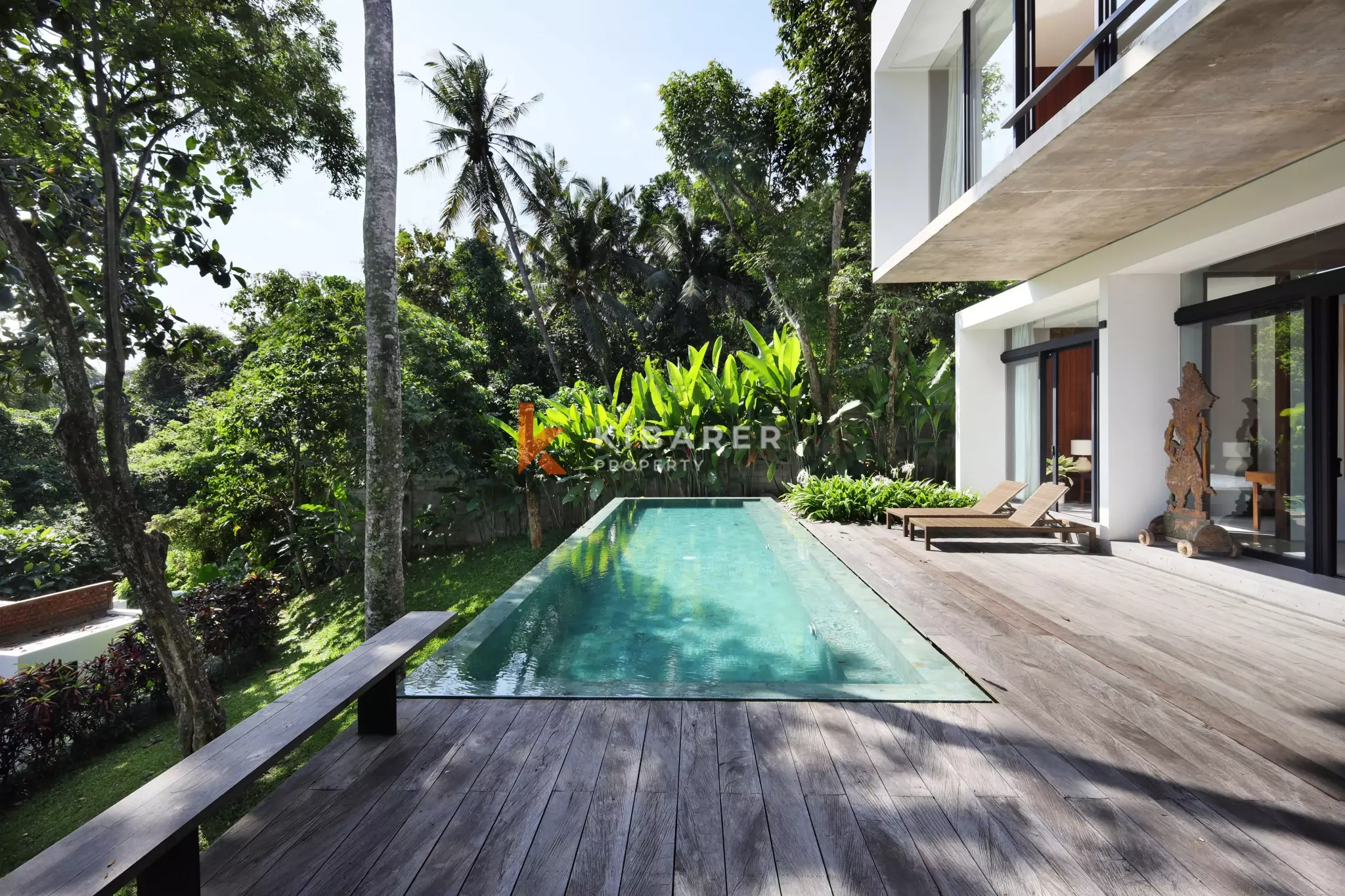 Modern Tropical Four-Bedroom Villa in Tabanan with Peaceful Valley Views