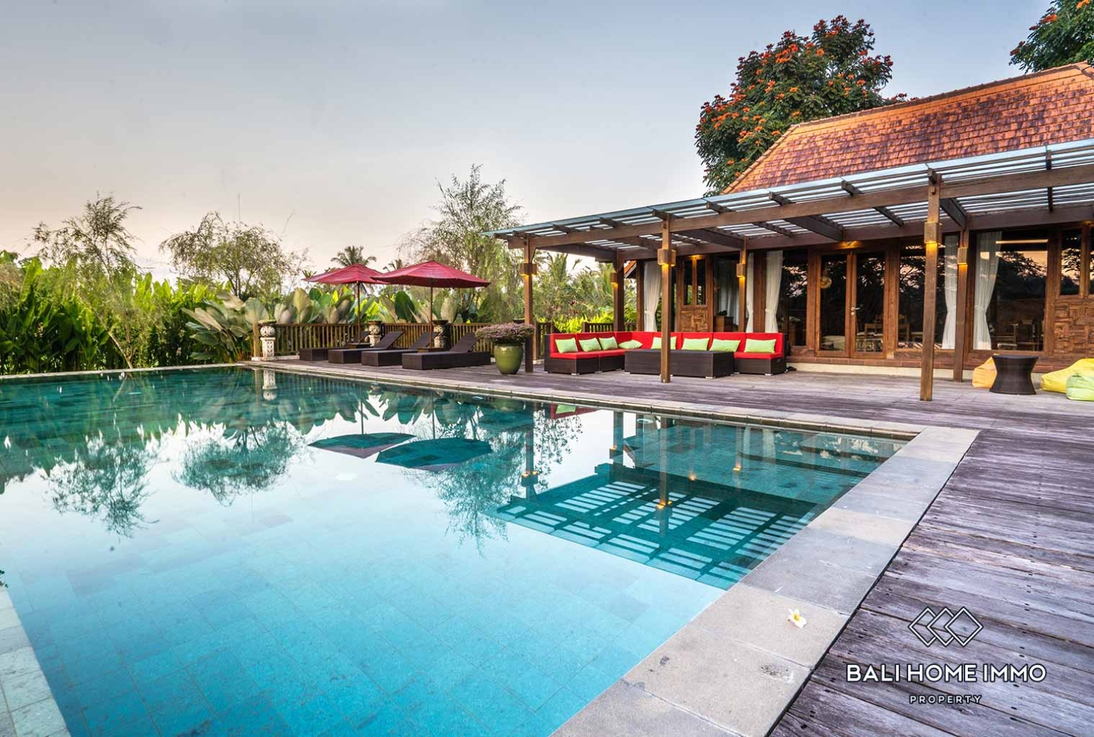 3 Bedroom Ricefield View Villa for Rent in Ubud — image 1