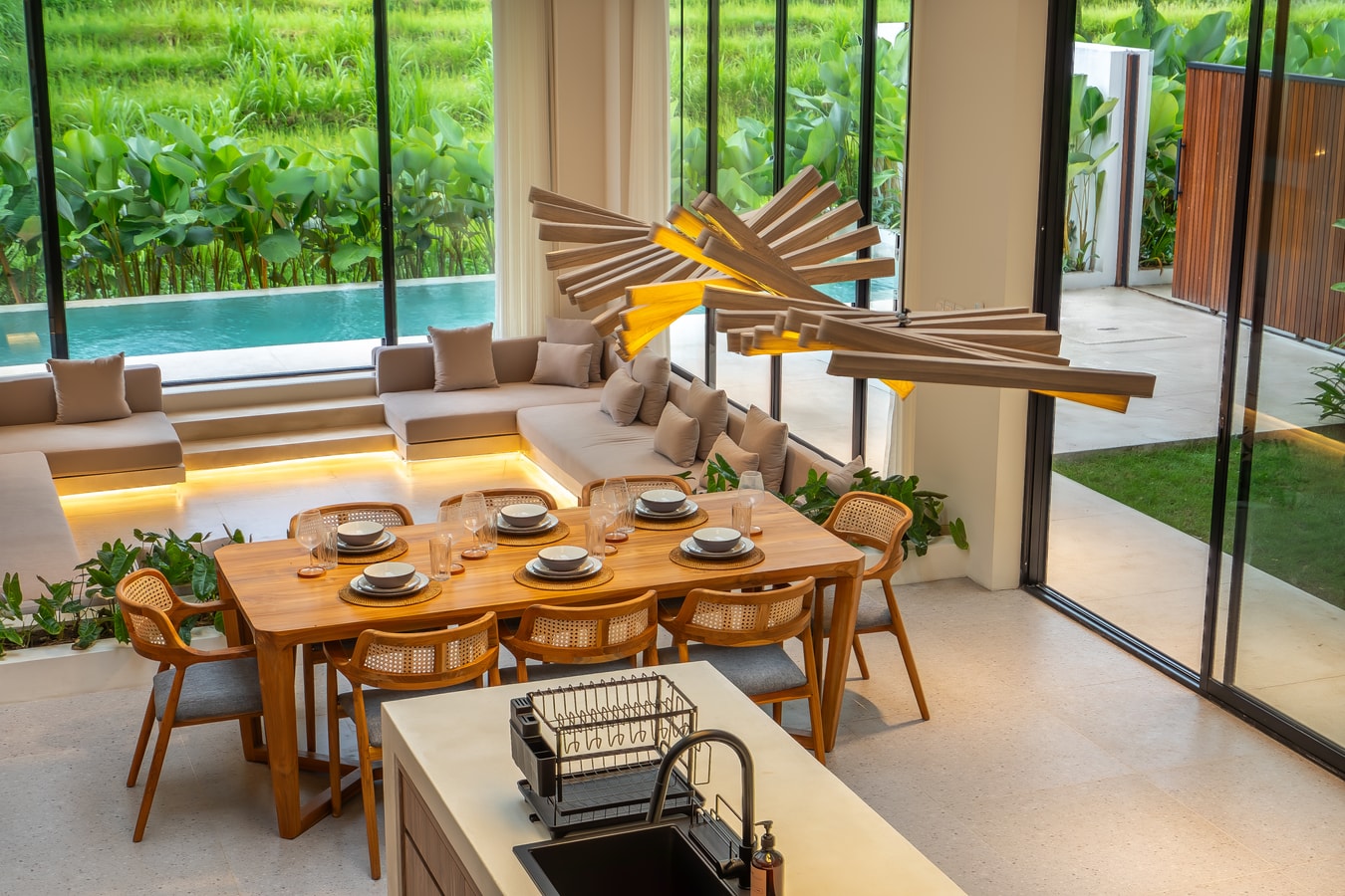 3BR Designer Paddy View Villa near Berawa Beach in Canggu, Bali